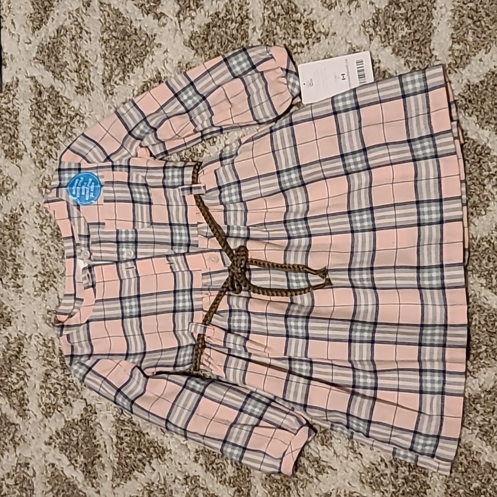 4 for $28 - Carter's Girls 12m Pink Plaid Flannel Long Sleeve Dress